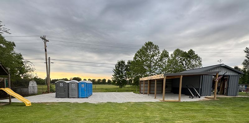 Restroom unit after professional cleaning